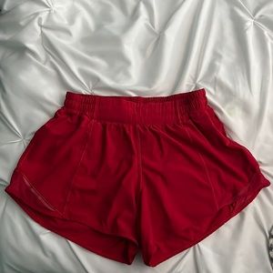 lululemon athletic shorts size 6 in Red